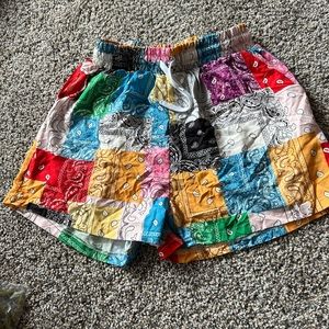 Multi color bandana shorts